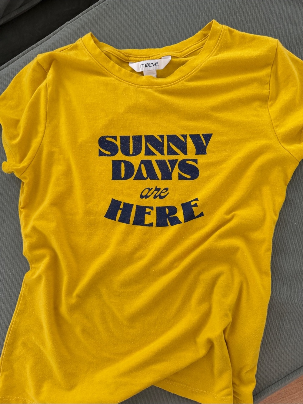 Maeve Yellow Graphic 'Sunny Days Are Here' Tee